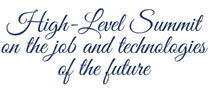 logo for SOMMET DE HAUT NIVEAU SUR LES EMPLOIS ET LES TECHNOLOGIES DU FUTUR 2025